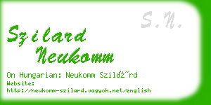 szilard neukomm business card